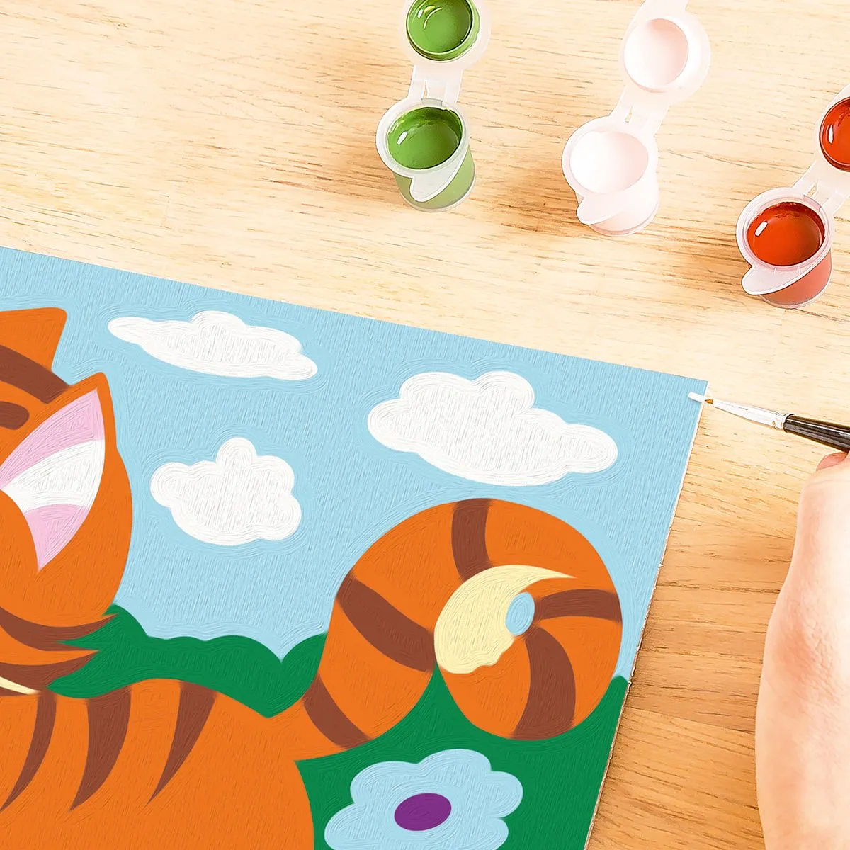 Ravensburger CreArt Cat with Butterfly Schilderen op Nummer - Meerkleurig