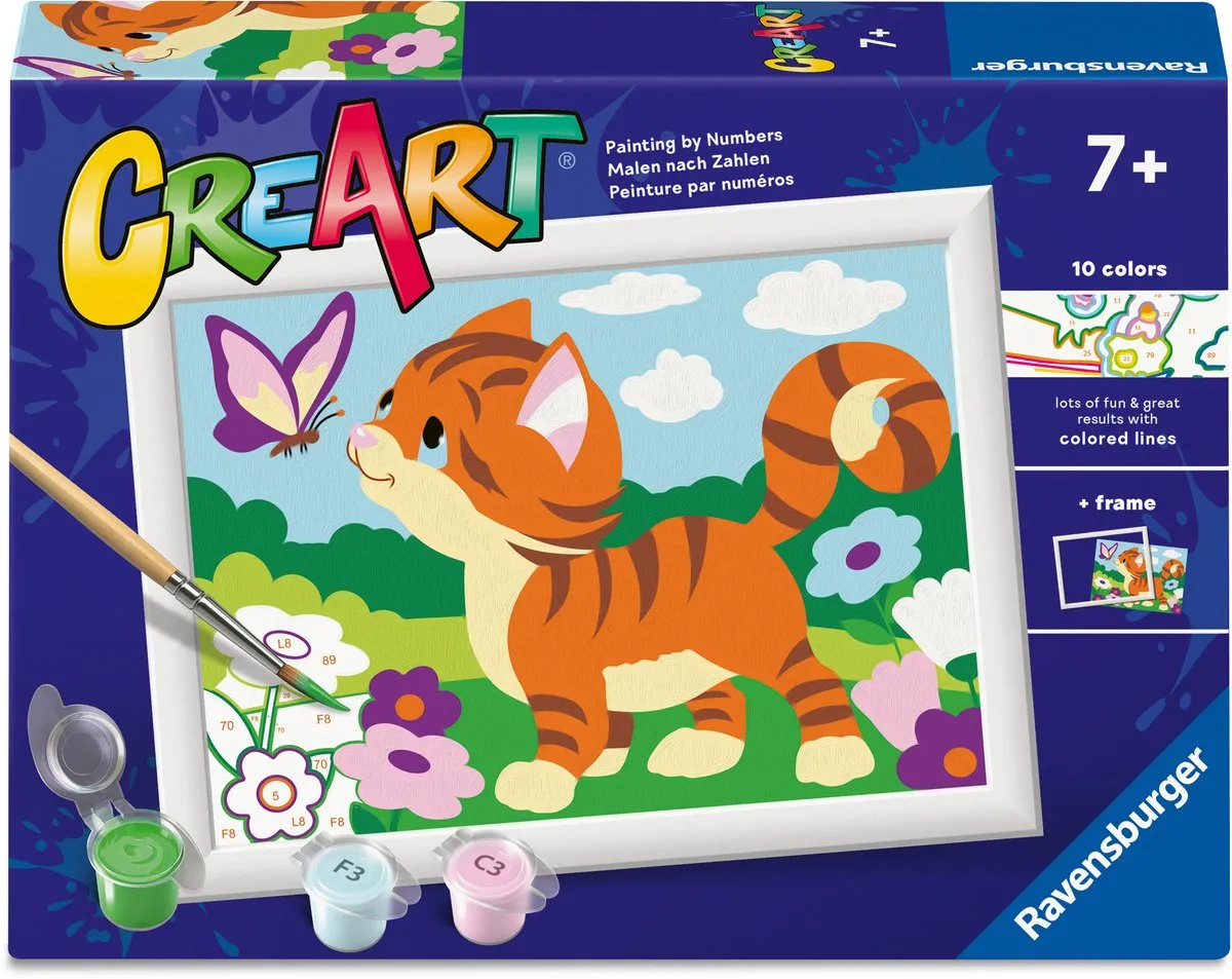 Ravensburger CreArt Cat with Butterfly Schilderen op Nummer