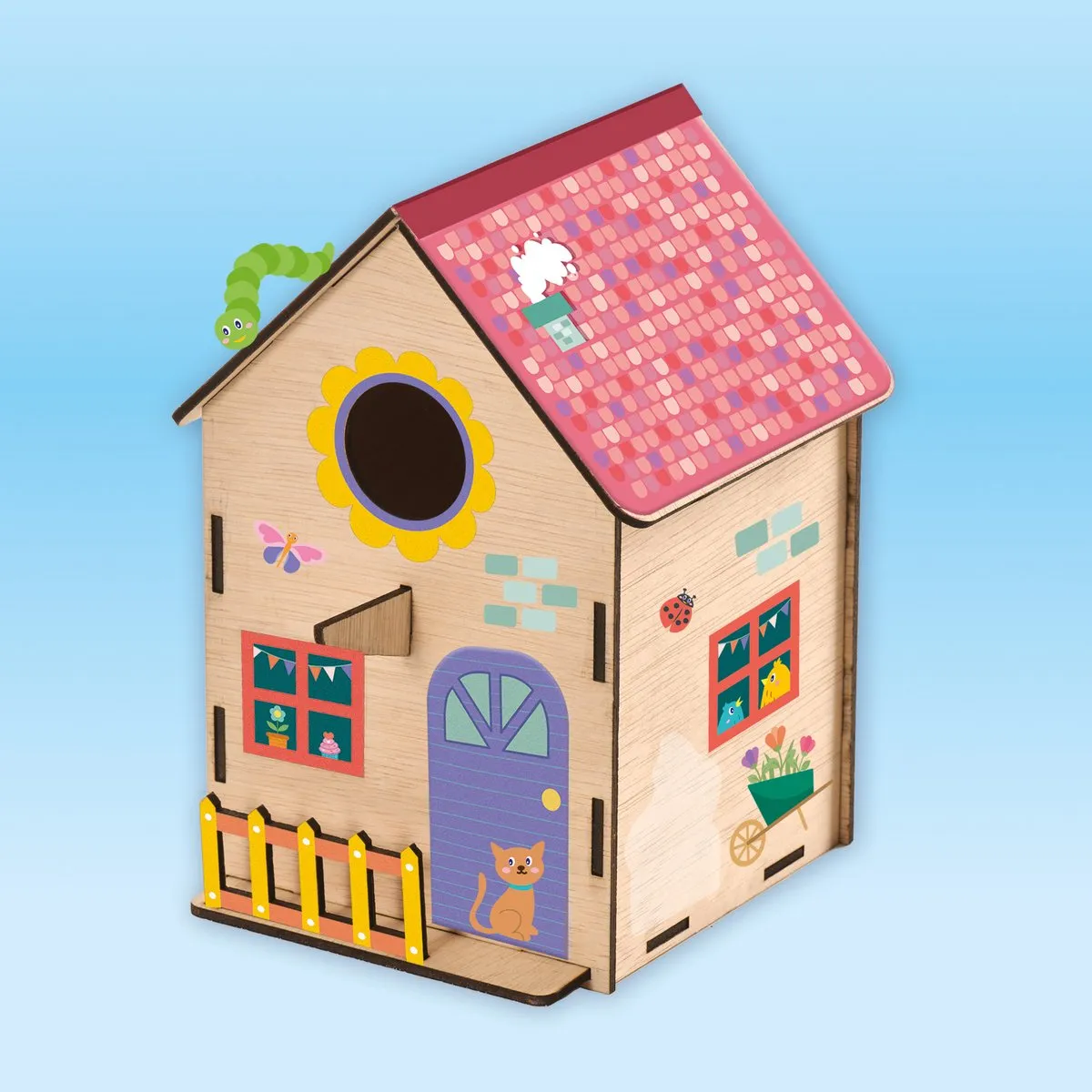 SES Creative Vogelhuis Knutselpakket - Houten onderdelen 11st