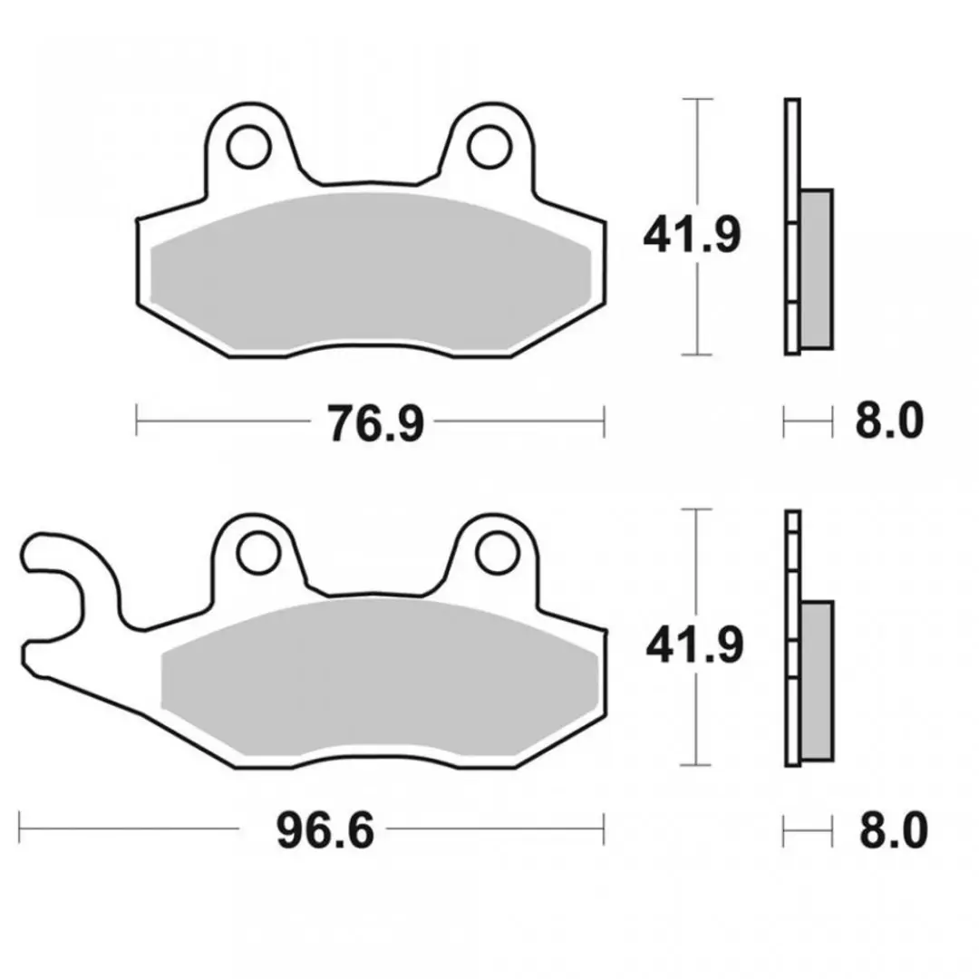 Plaquette de frein Brembo pour Quad CF moto 500 Rancher 2011 à 2014 AVG Neuf