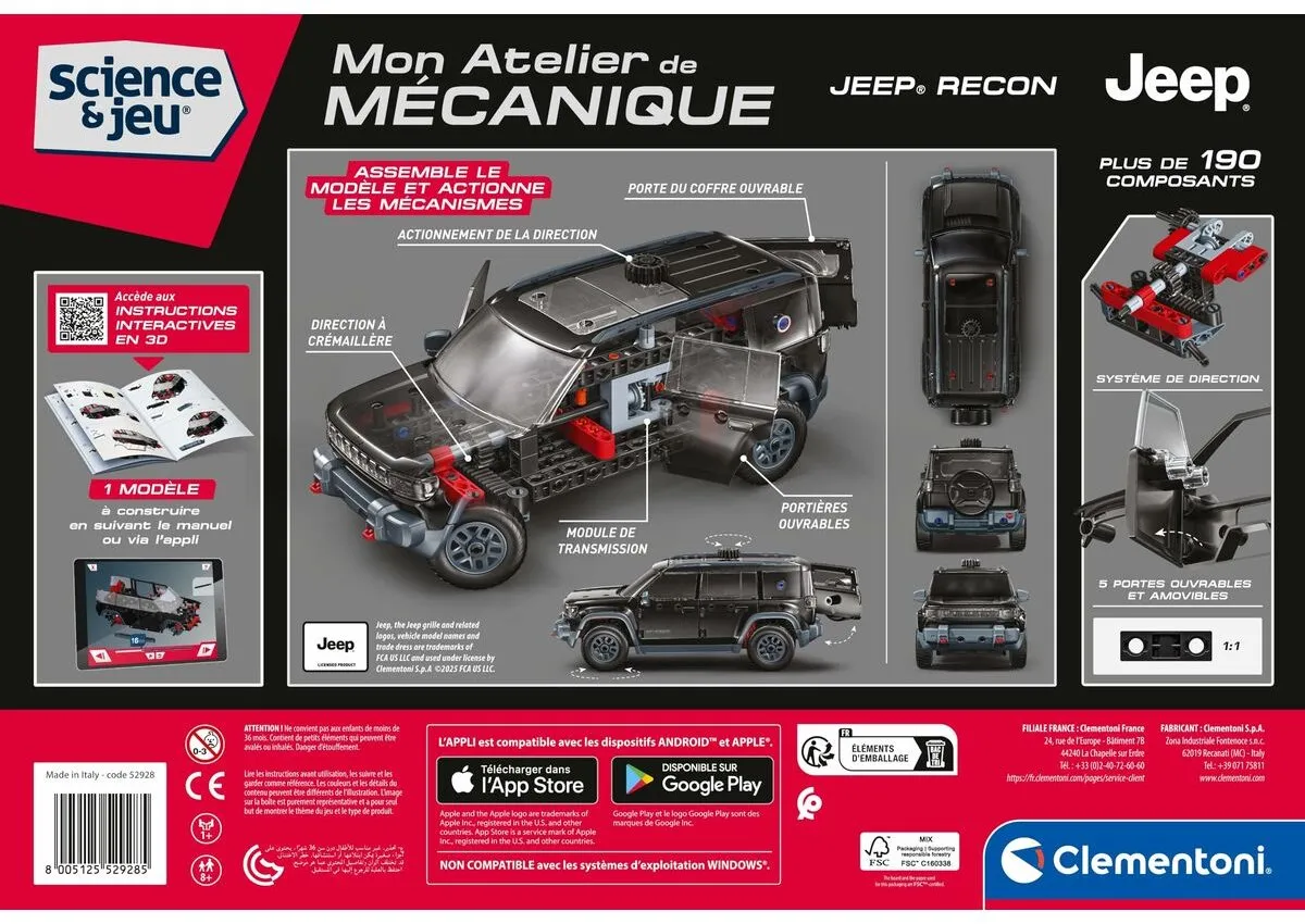Clementoni Jeep Recon Robot - Zwart