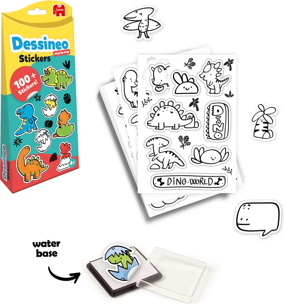 Jumbo Dessineo Dino Stickers Theme Pack - 3x AA