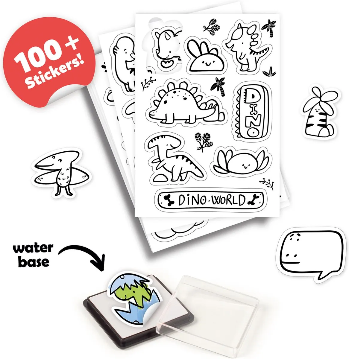 Jumbo Dessineo Dino Stickers Theme Pack - 3x AA