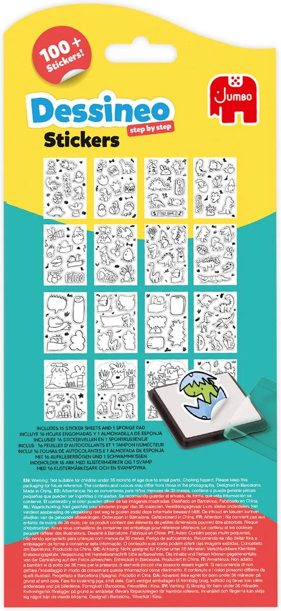 Jumbo Dessineo Dino Stickers Theme Pack - 3x AA - afbeelding 6 van 6