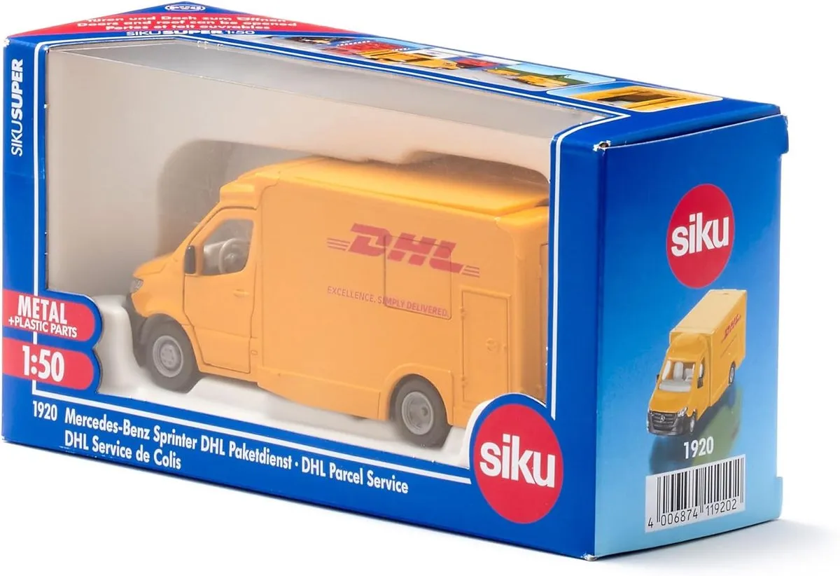 SIKU 1920 Mercedes-Benz Sprinter DHL Speelgoedauto - Geel