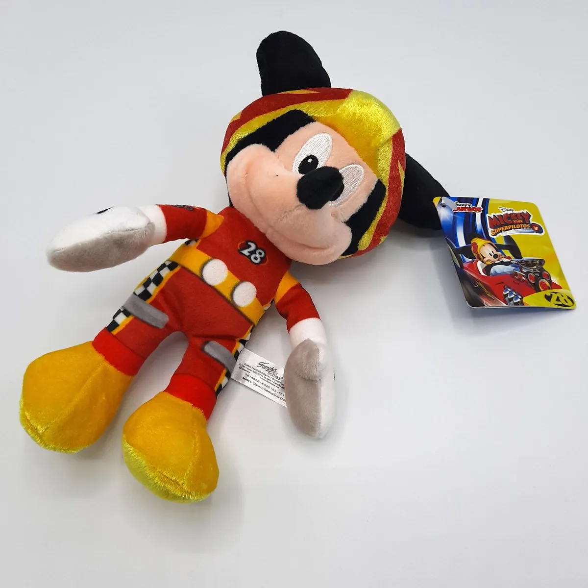 Disney Mickey Mouse Roadster Racers Knuffel 20cm - Rood