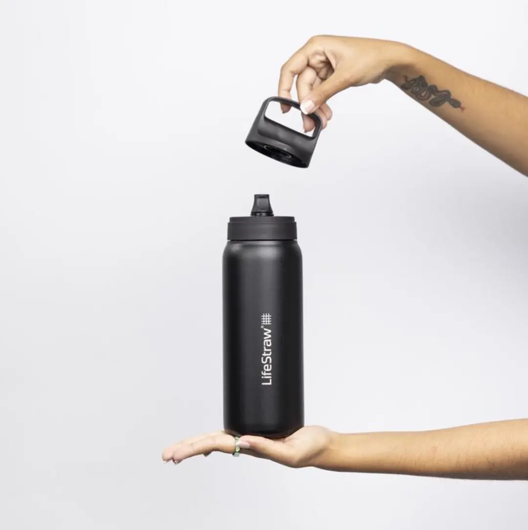 LifeStraw Go 2.0 RVS Waterfles 700ml - Zwart