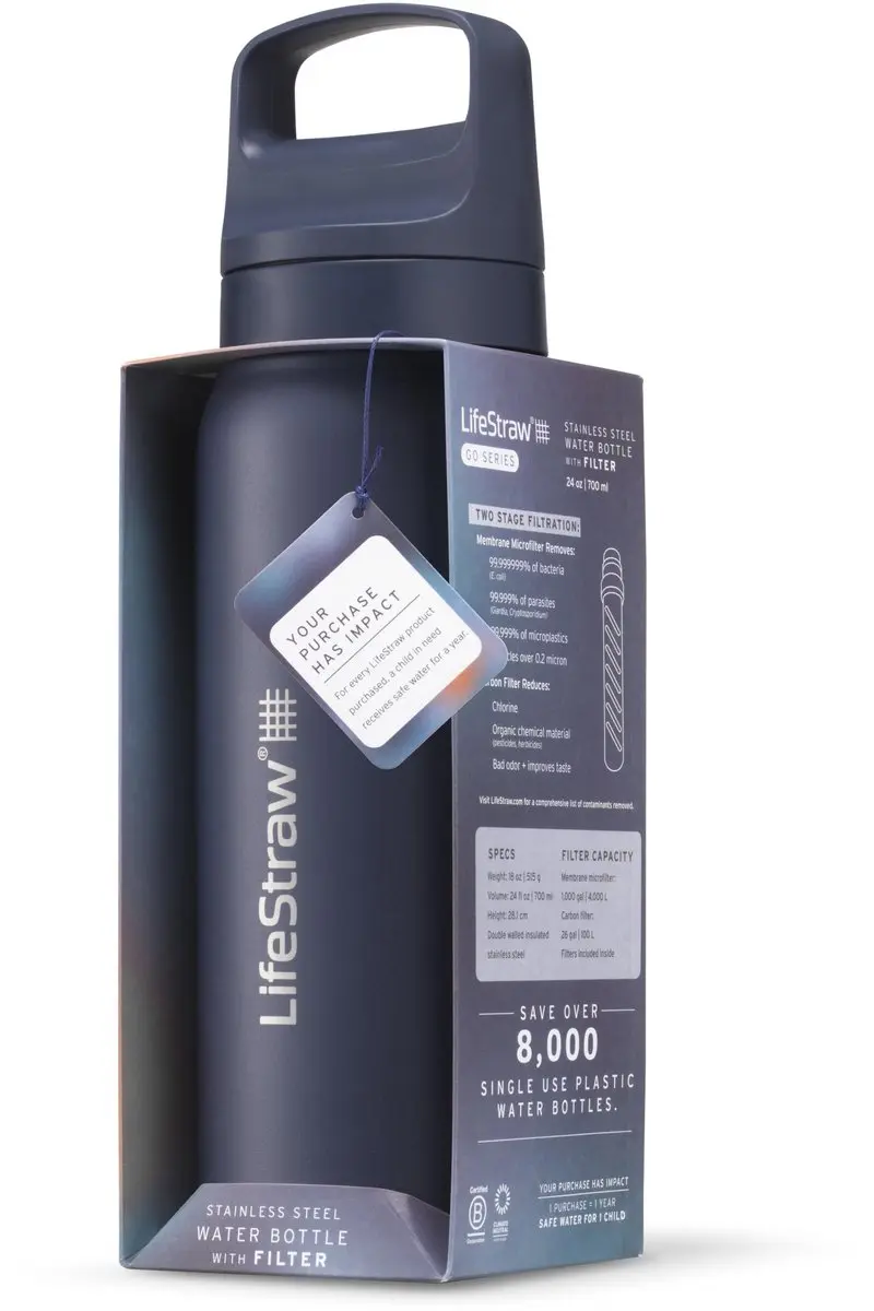 LifeStraw Go 2.0 LGV42SASWW Waterfilterfles 700ml - Blauw
