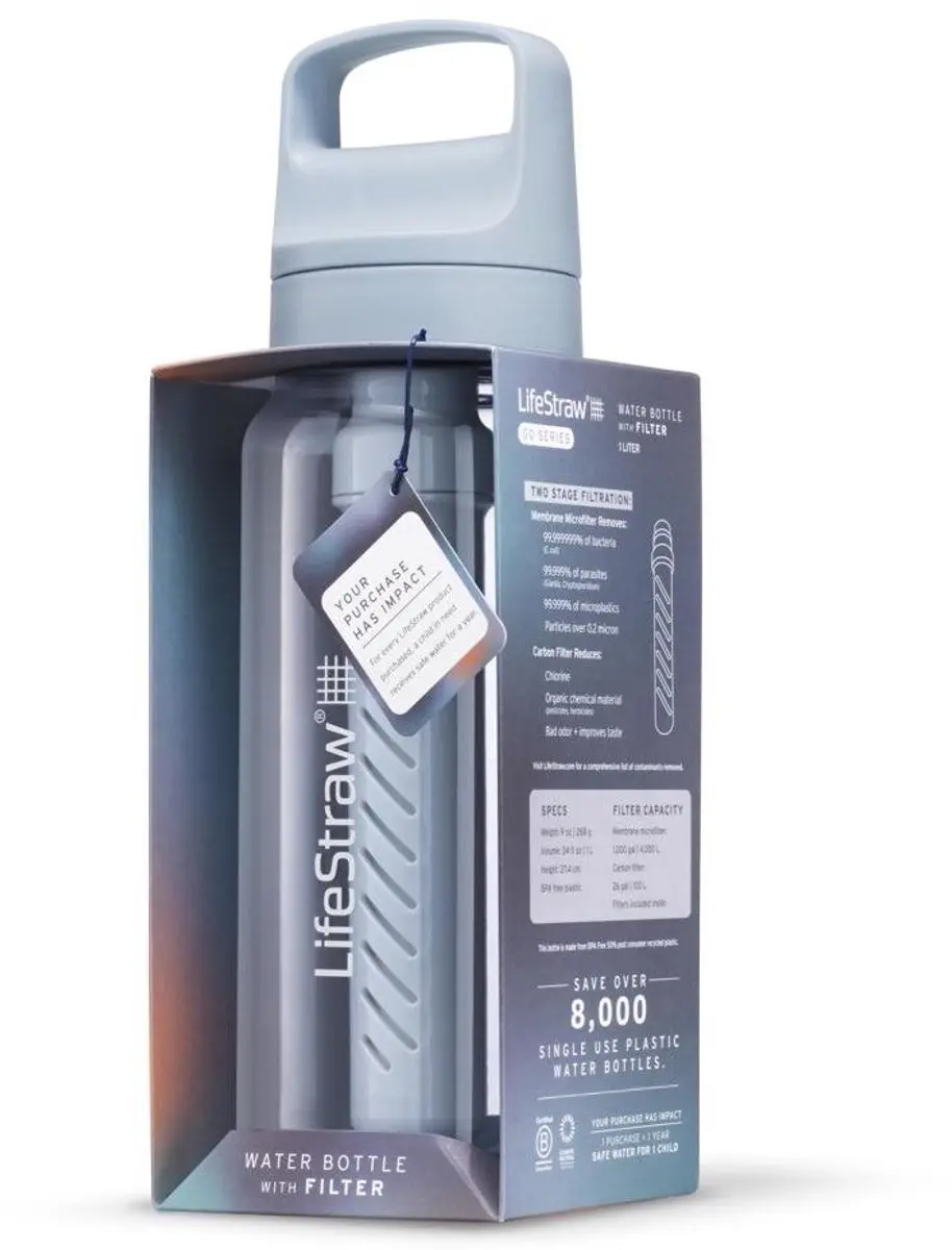 LifeStraw Go 2.0 Waterfles - 1L - IJsblauw - afbeelding 6 van 6