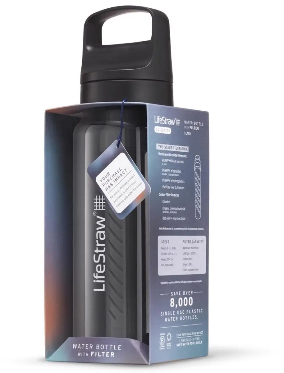 LifeStraw Go 2.0 Waterfles 650ml - Zwart