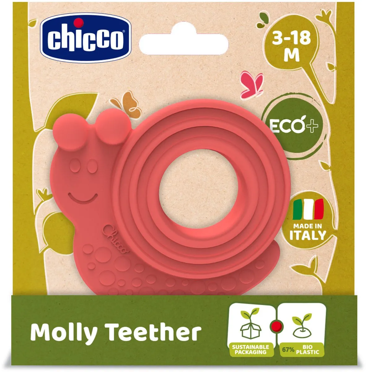 Chicco ECO+ Slak Bijtring - Rood - afbeelding 2 van 2