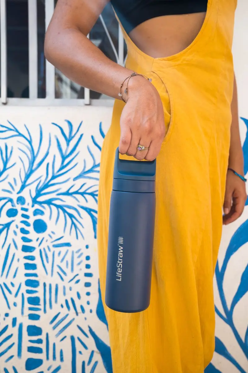 LifeStraw Go 2.0 LGV418ASWW Waterfles - 500ml - Aegean Sea