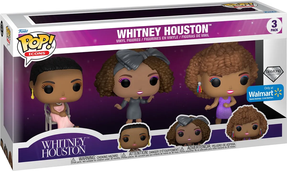 Funko Pop Icons Whitney Houston 3-Pack - Multi