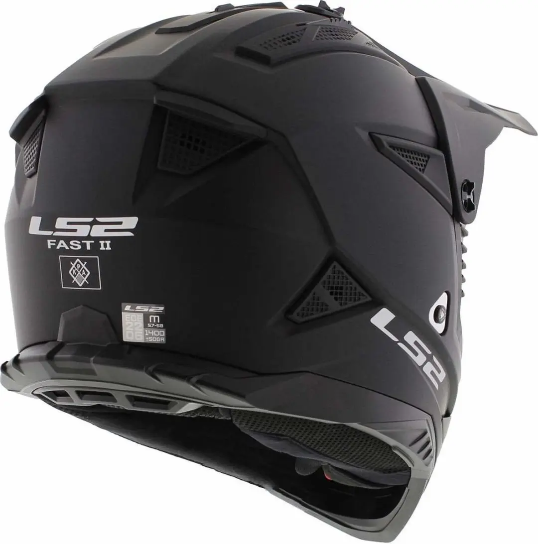 LS2 MX708 Fast II Solid Helm - L - Zwart