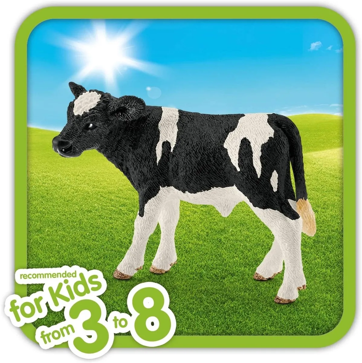 Schleich Farm World Kalf 13798 - Zwartbont