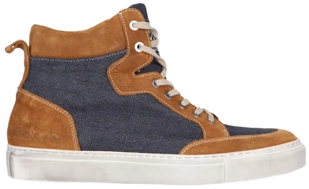 Helstons Kobe Canvas Armalith Leer Motorschoenen - Blauw/Goud