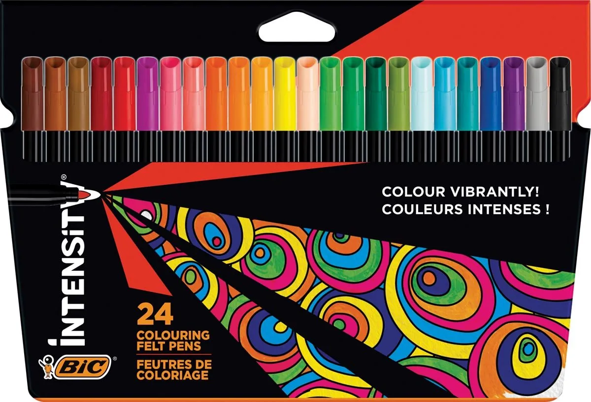 Bic Intensity Viltstiften - 24 Stuks Multicolor - afbeelding 6 van 6