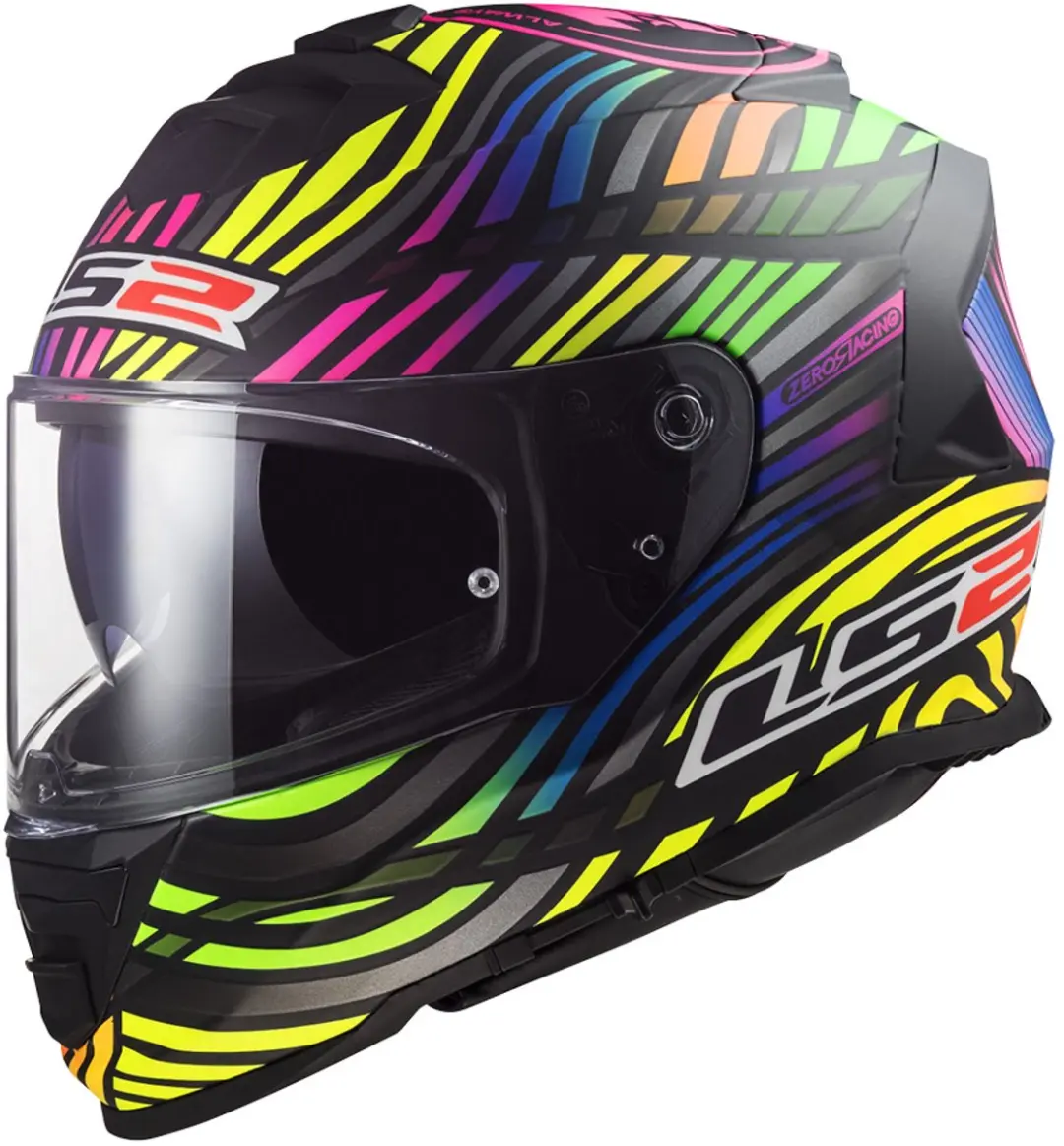 LS2 FF800 Storm II Power Mat Zwart Regenboog Integraalhelm
