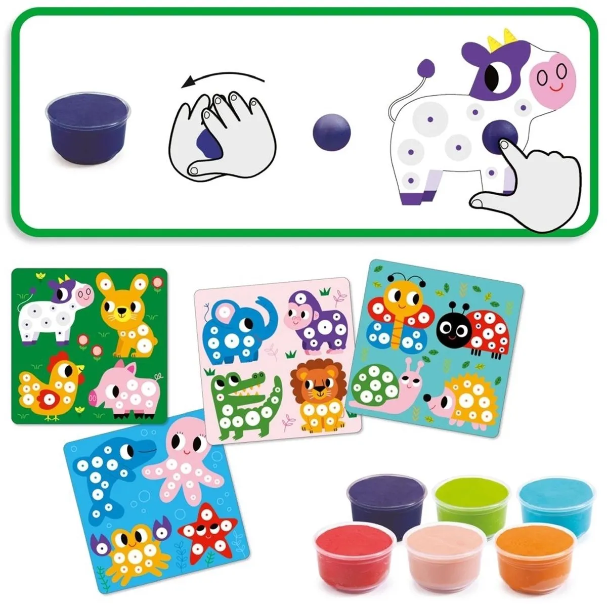 Djeco Plasticine Dierencirkels - Multi Kleur