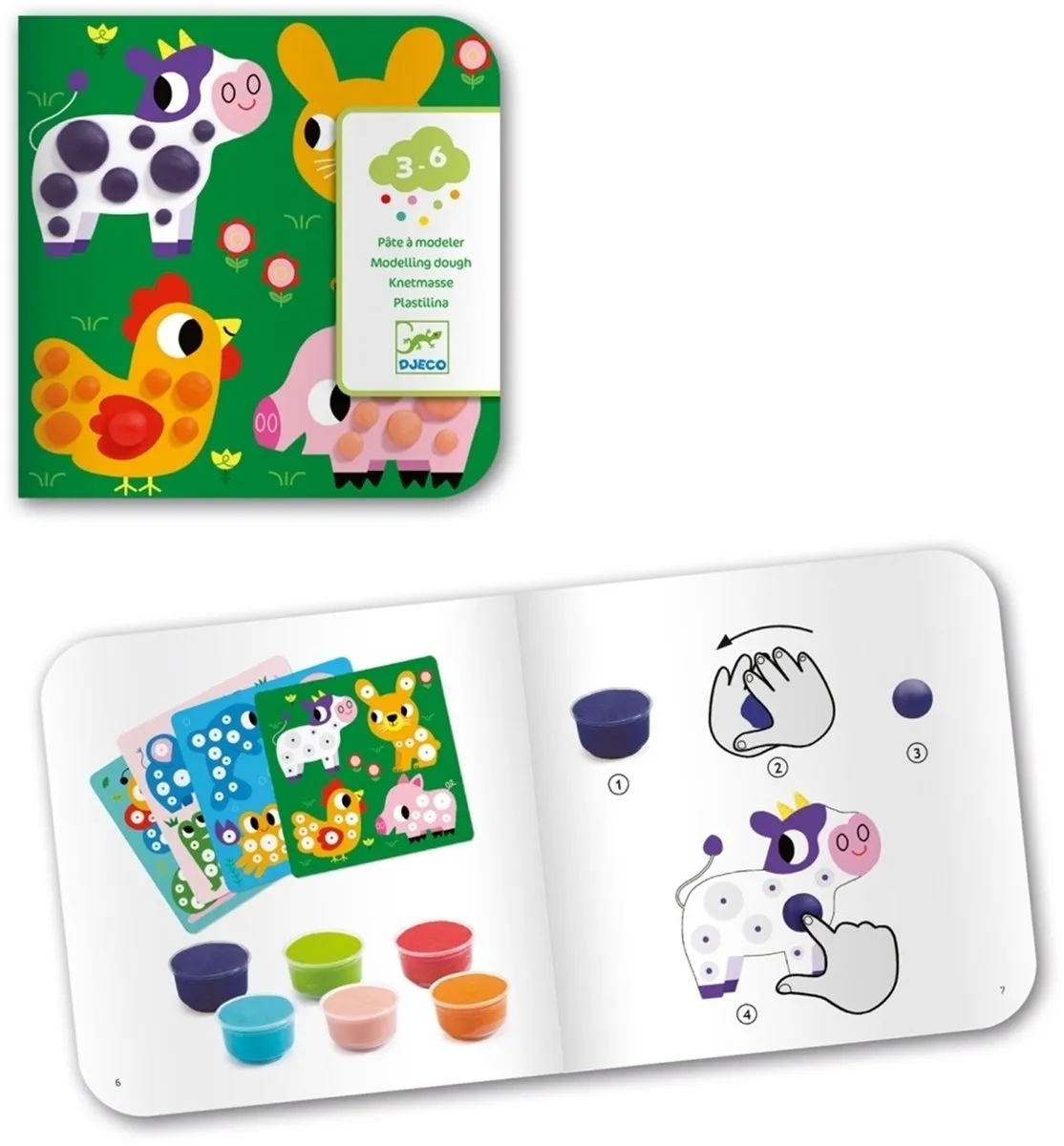 Djeco Plasticine Dierencirkels - Multi Kleur