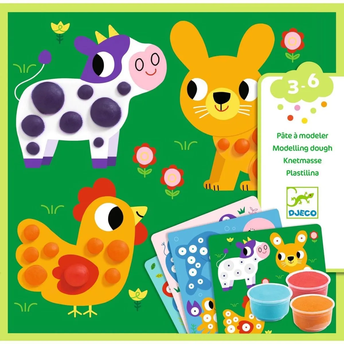 Djeco Plasticine Dierencirkels - Multi Kleur - afbeelding 6 van 6