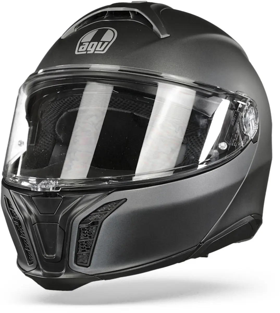AGV Tourmodular motorhelm mono mat zwart systeemhelm M