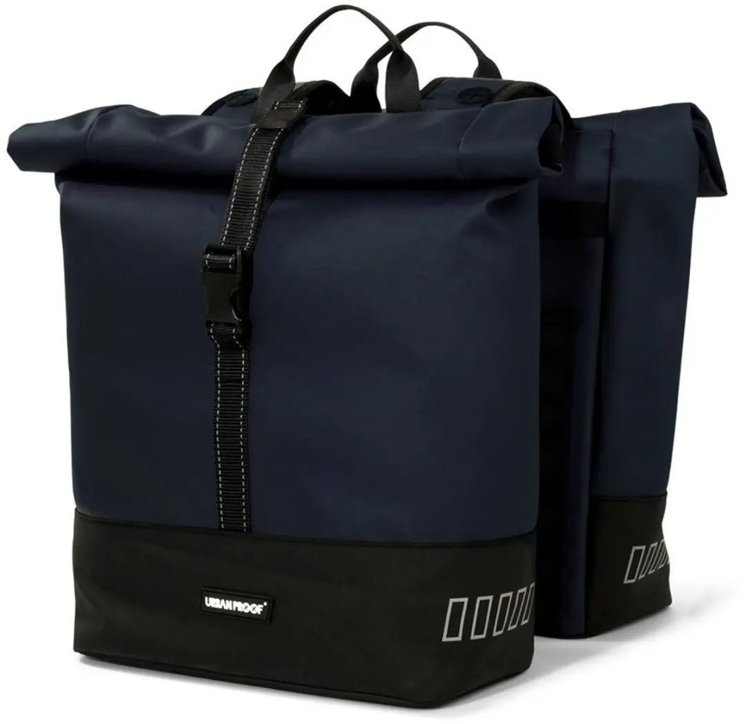 URBAN PROOF Rolltop Dubbele Fietstas 38L - Blauw
