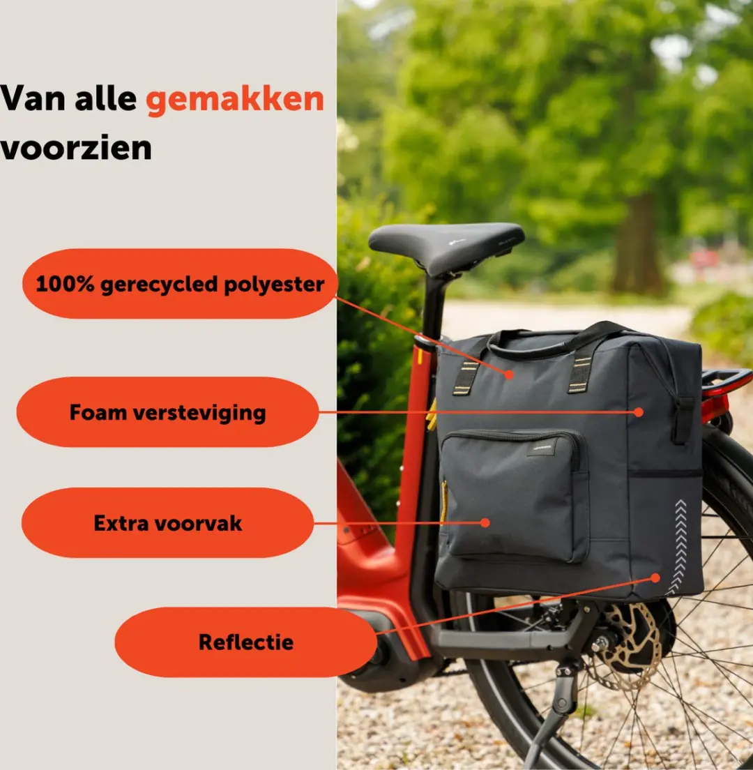 New Looxs Tulum Camella Fietstas 26L - Zwart