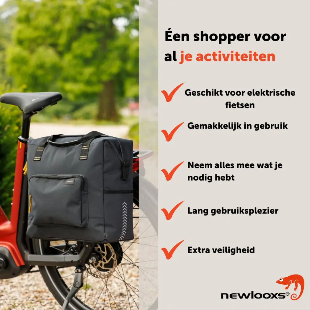 New Looxs Tulum Camella Fietstas 26L - Zwart - afbeelding 6 van 6