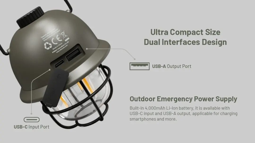 Nitecore LR40 Lantaarn - Oplaadbaar - Army Green