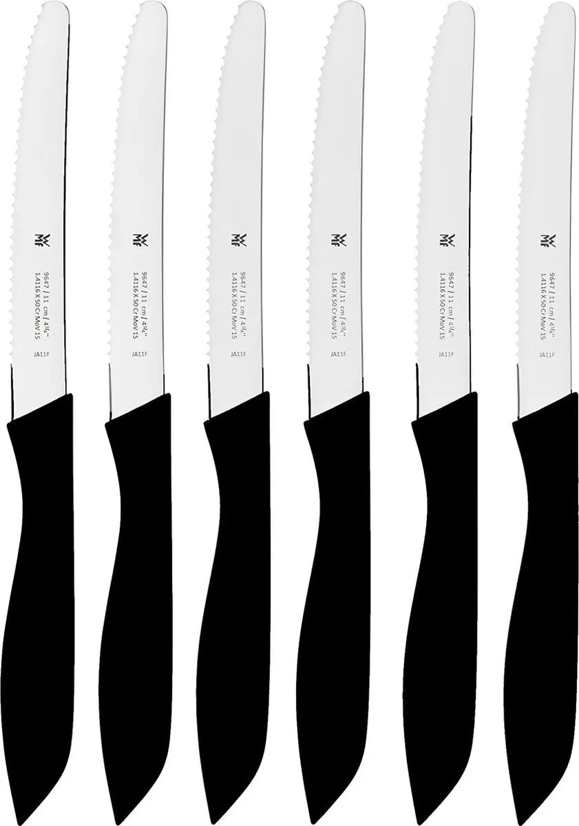 WMF Classic Line ontbijtmessenset 6-delig, 23 cm, gekarteld broodmes, broodmes,