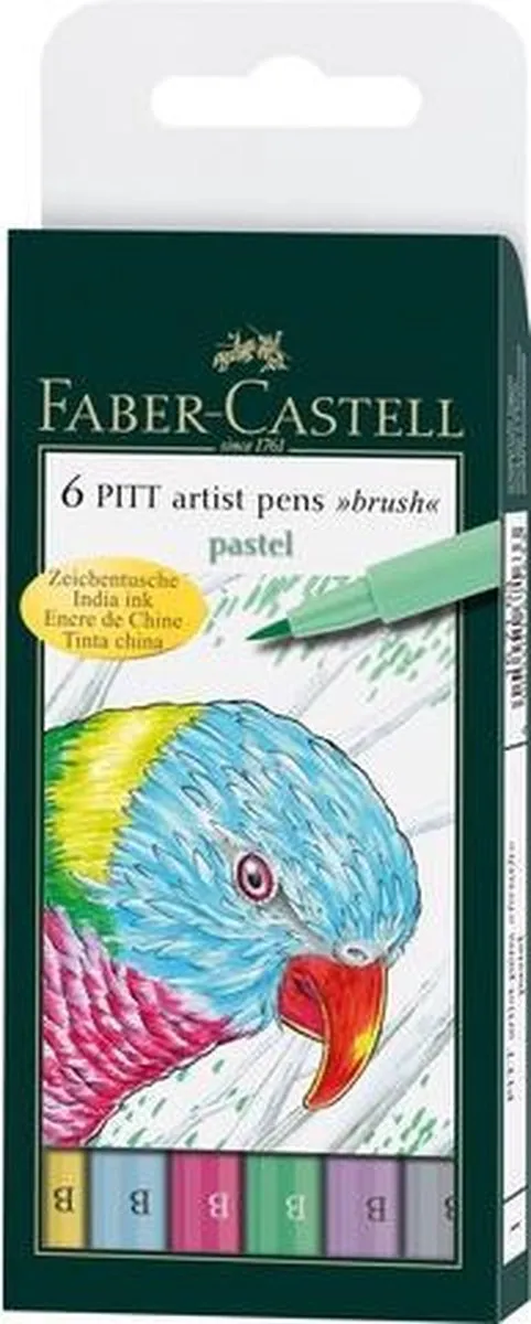 Faber-Castell Pitt Artist Pen Brushpen 6-delig