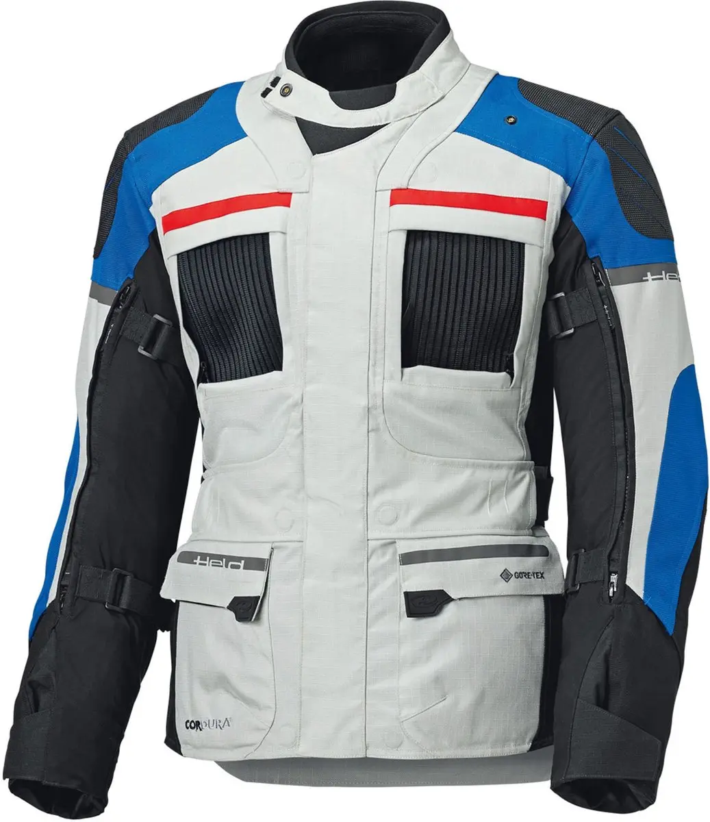 Held Carese 3 Adventure Motorfietsjas - Grijs/blauw 2XL