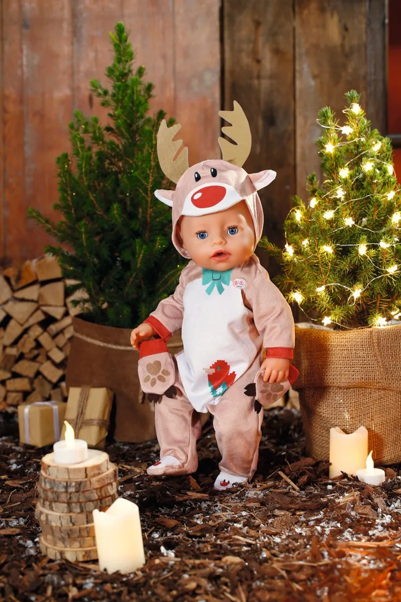 Baby Born Reindeer Onesie 43cm - Bruin - afbeelding 6 van 6