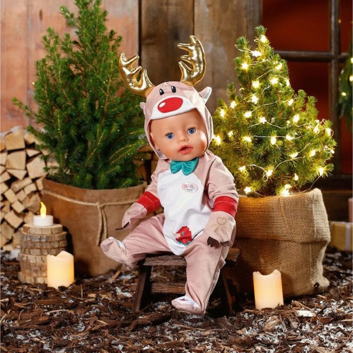 Baby Born Reindeer Onesie 43cm - Bruin