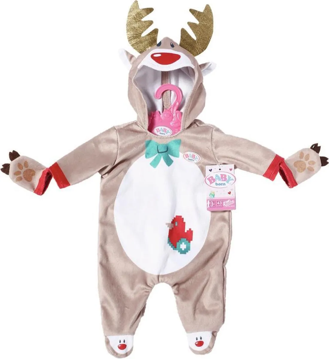 Baby Born Reindeer Onesie 43cm - Bruin