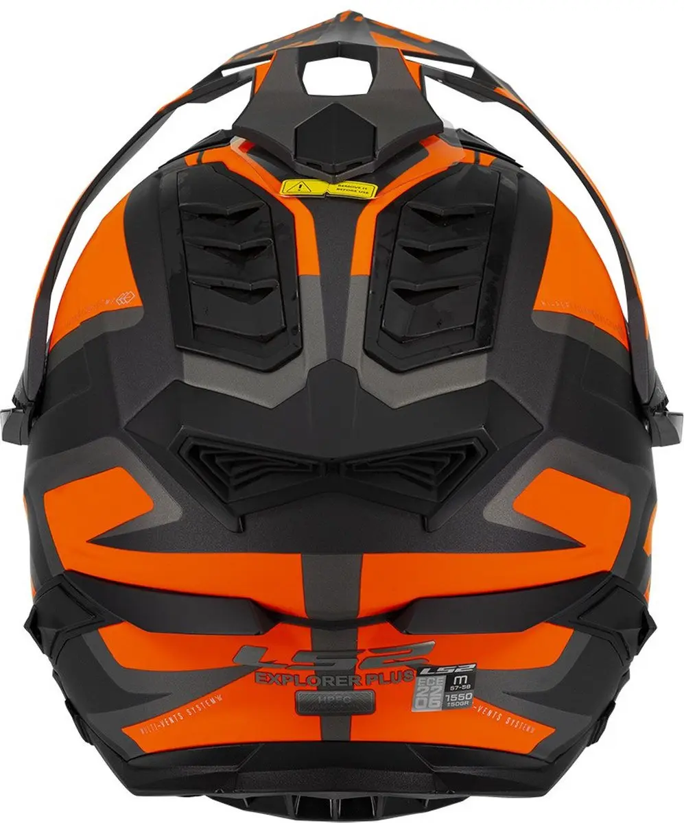 LS2 MX701 Explorer Alter Helm - Maat S - Zwart/Fluo Oranje