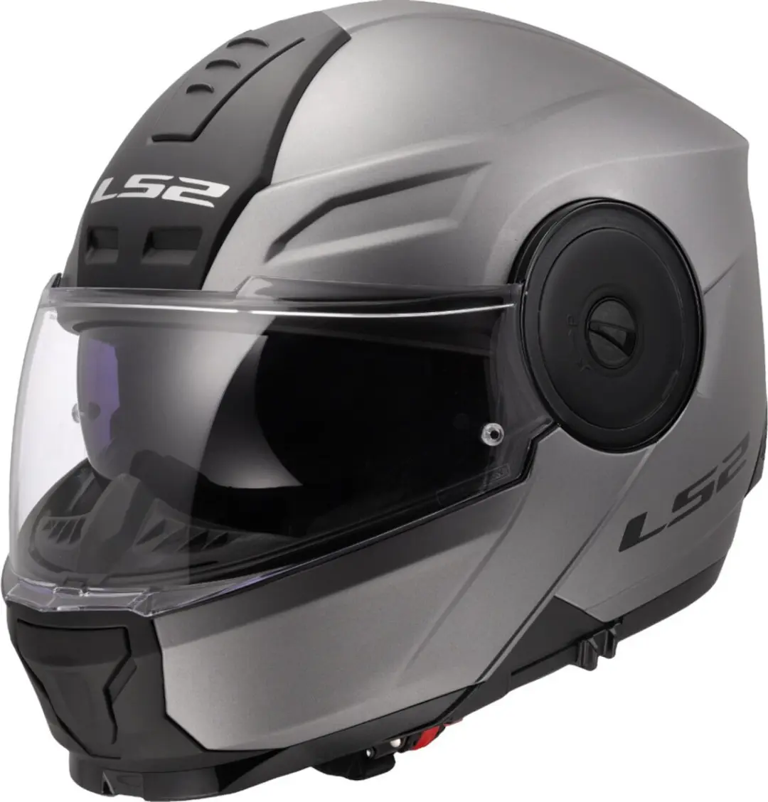 LS2 FF902 Scope II Solid Mat Titanium 06 Systeemhelm