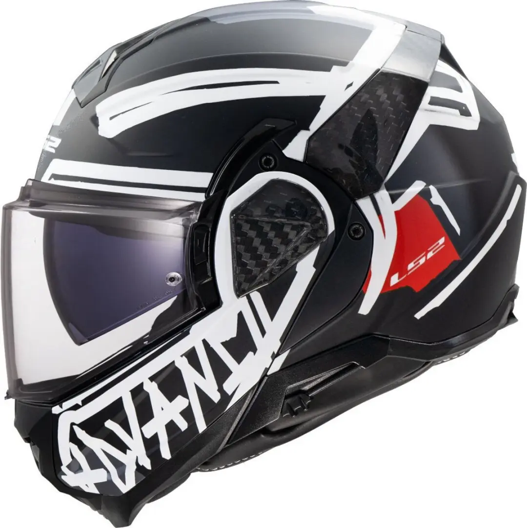 LS2 FF910 Advant II Tape Zwart Systeemhelm