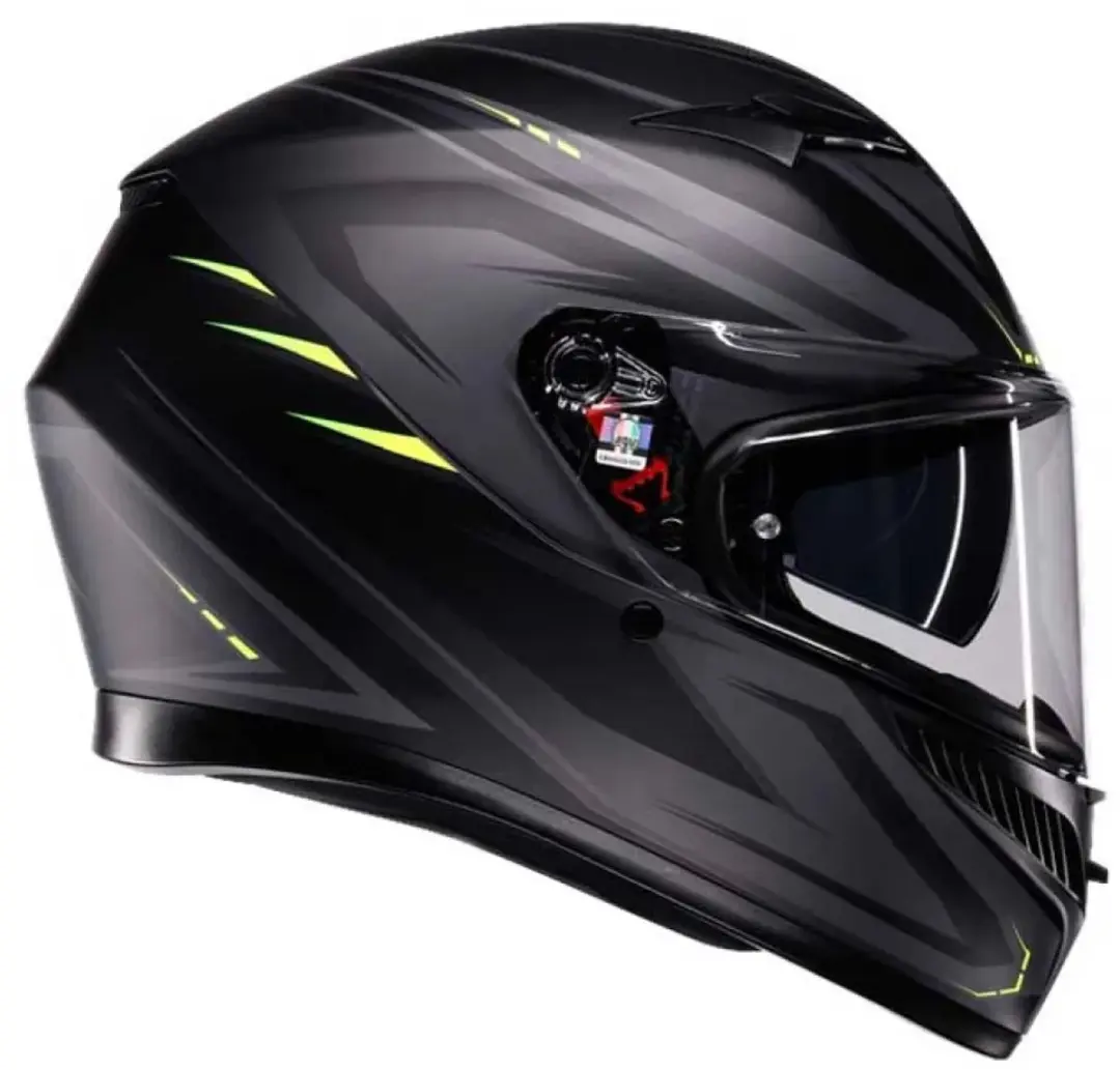 AGV K3 Motorhelm - S - Mat zwart/fluo geel