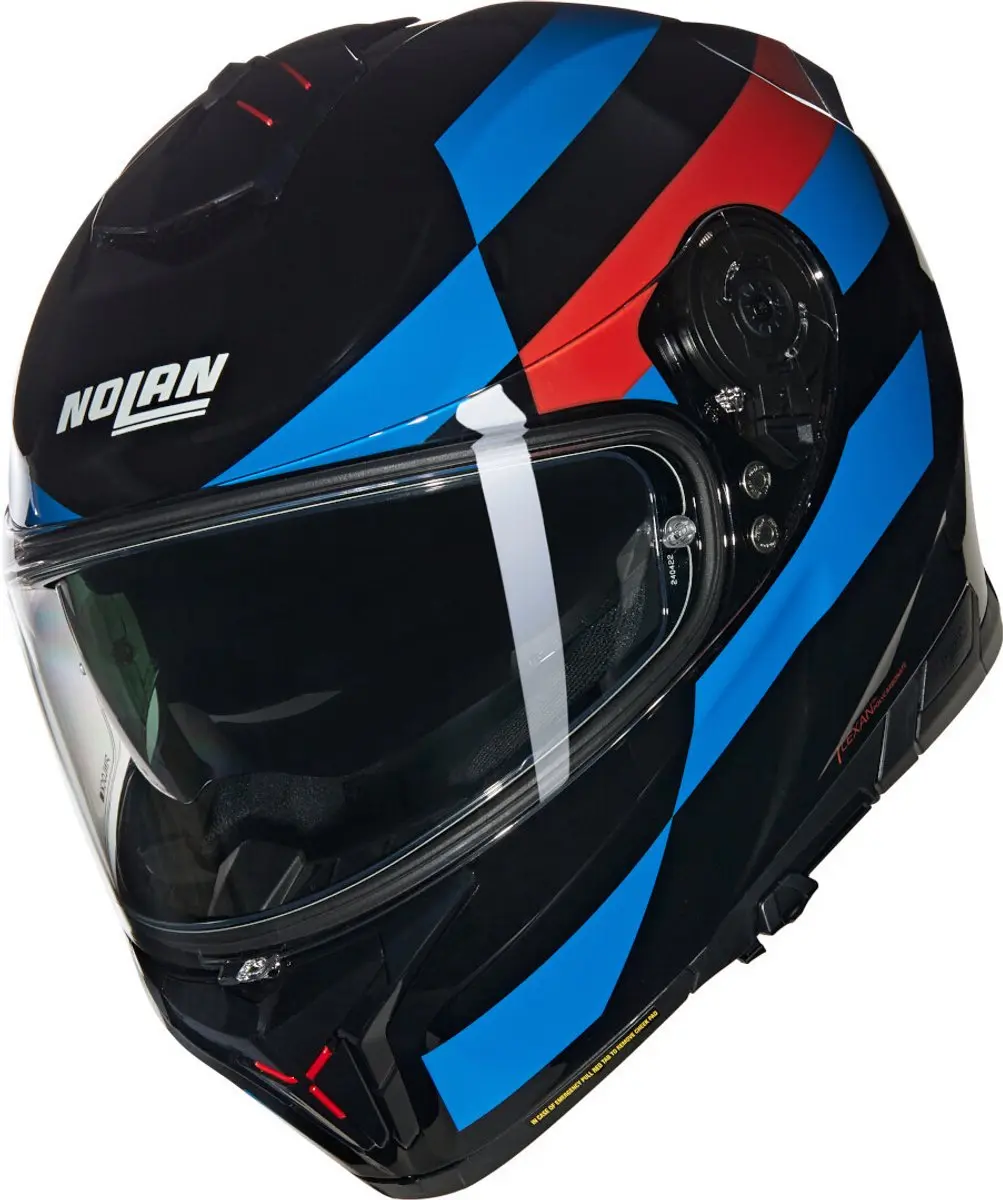 Nolan N80-8 Alfiere 347 Zwart Blauw Rood Glossy Integraalhelm