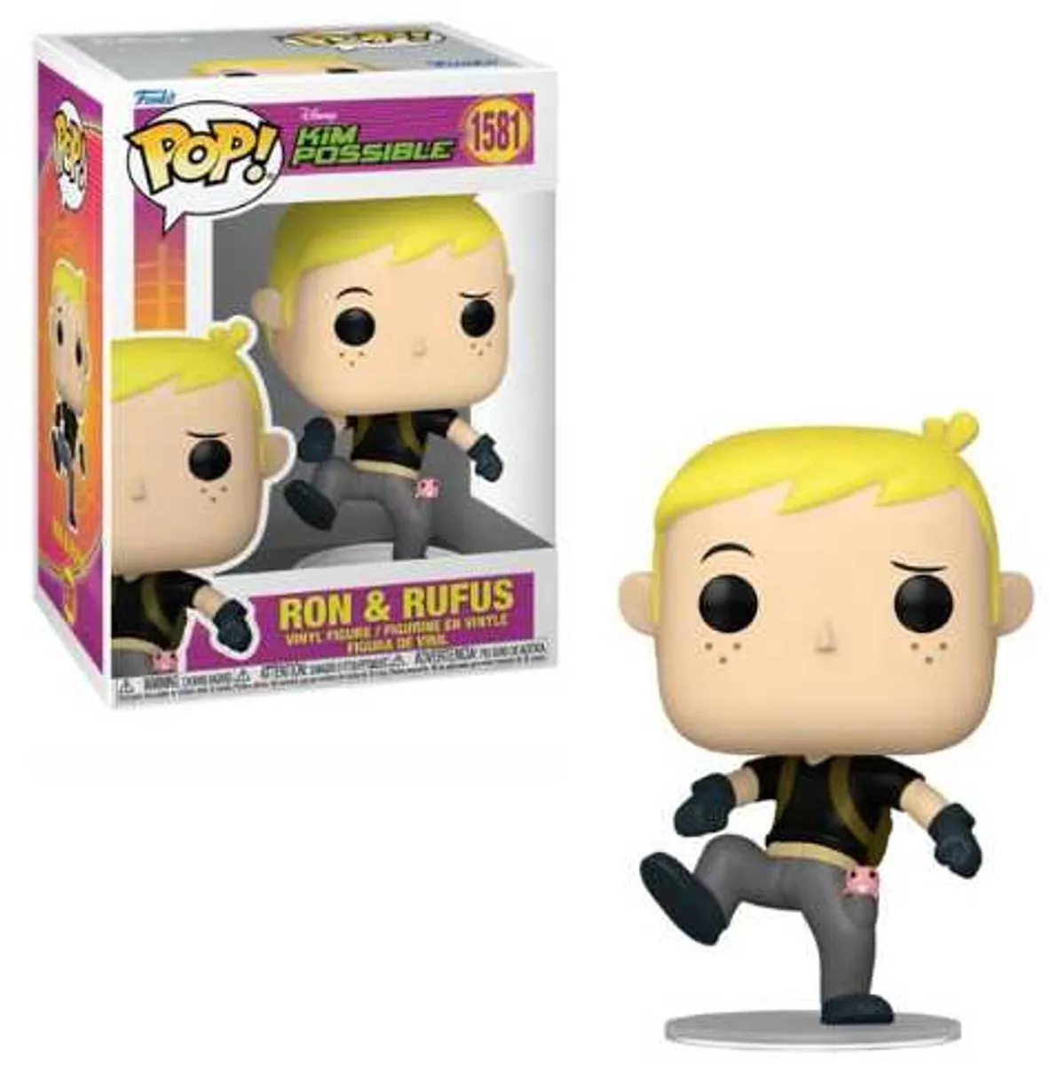 Funko Pop! Disney Kim Possible Ron & Rufus #1581 - Multicolor