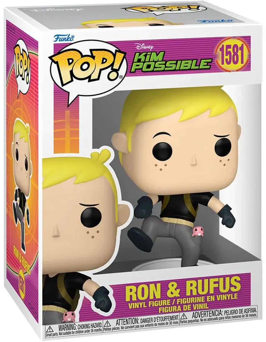 Funko Pop! Disney Kim Possible Ron & Rufus #1581 - Multicolor