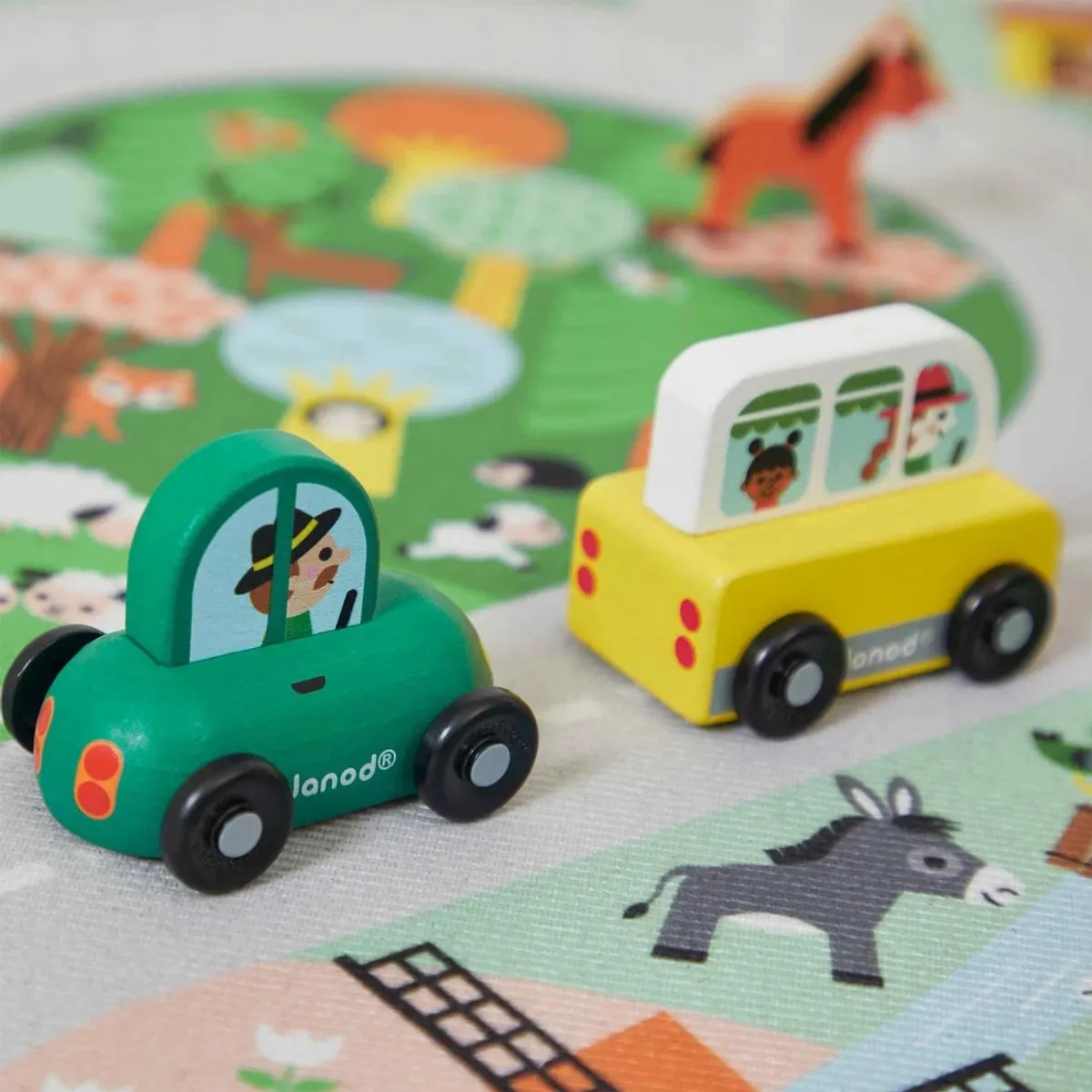 Janod Cross Roads Houten Auto 11.5933 - Groen