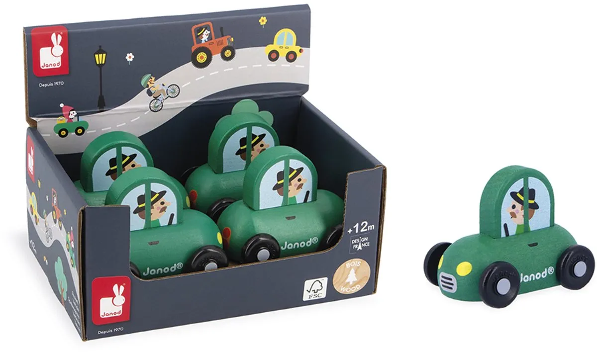 Janod Cross Roads Houten Auto 11.5933 - Groen