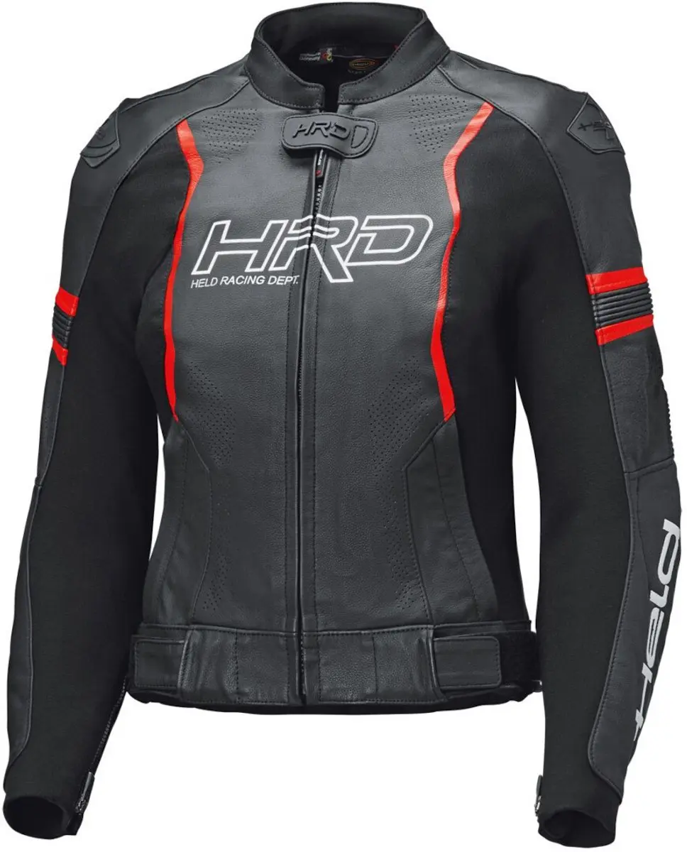 Held Street Rocket 4 Dames Zwart Rood Leren Motorjas