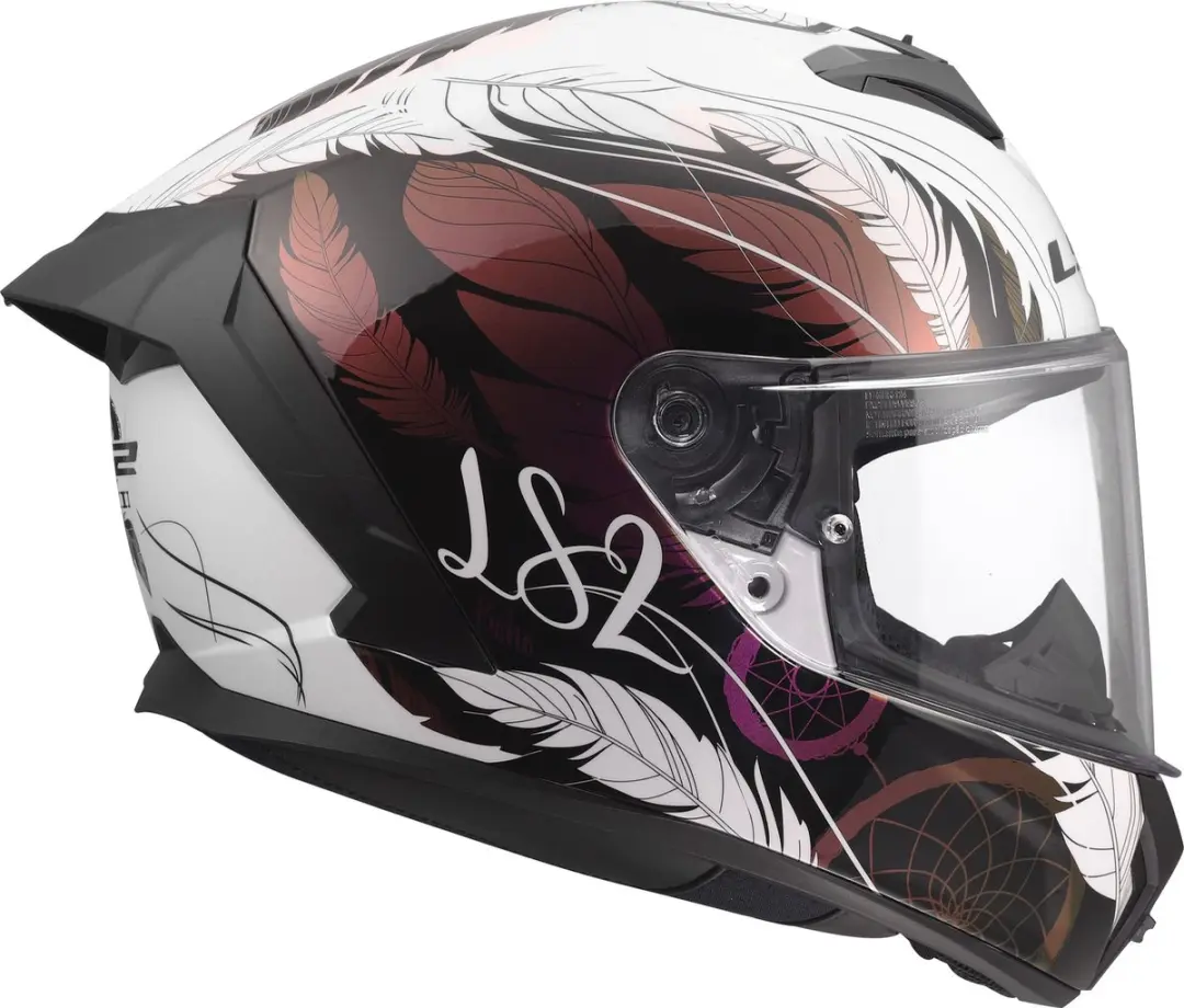 LS2 FF820 Rapid III Boho Helm - S - Zwart/Rood/Wit