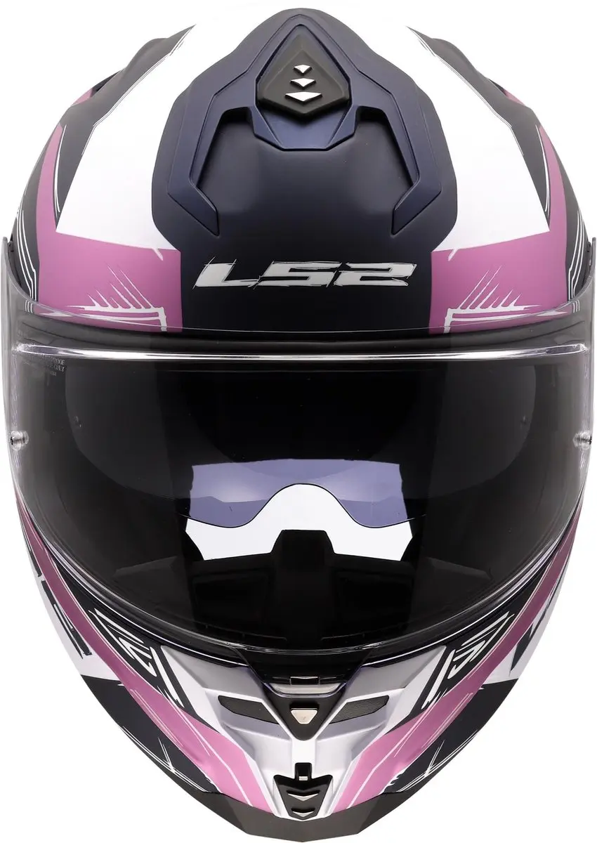 LS2 FF817 Challenger II Flaman Helm - M - Zwart/roze