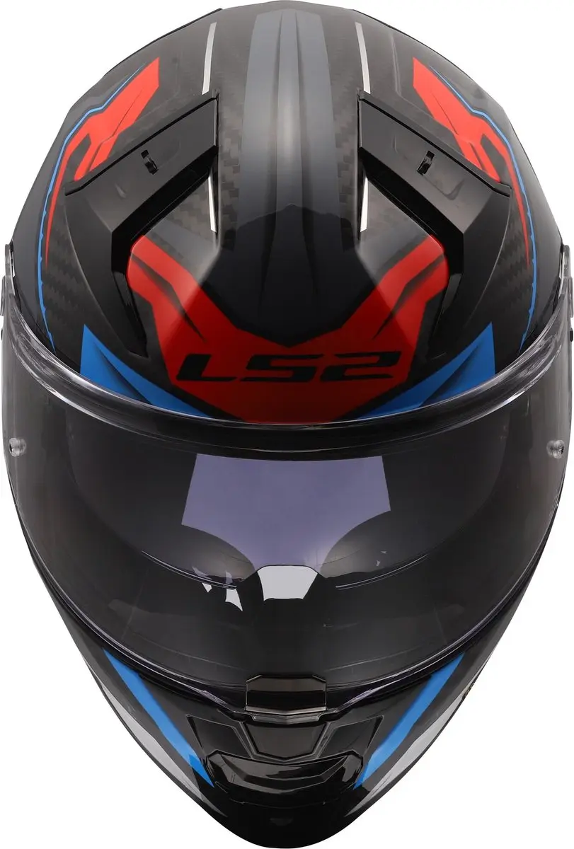 LS2 FF811 Vector II Carbon Helm - XS - Wit/Blauw/Rood