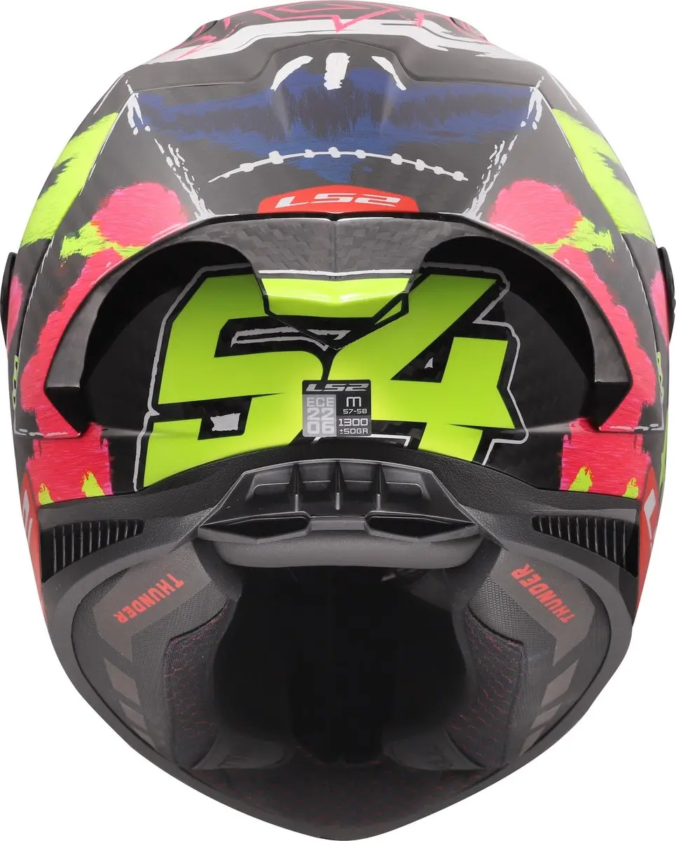 LS2 FF805 Thunder GP Aero Replica Aldeguer Helm - S - Zwart/rood/geel